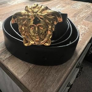 Mens black Versace belt
